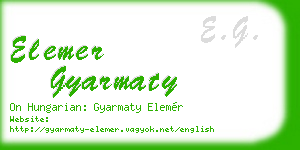 elemer gyarmaty business card