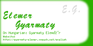 elemer gyarmaty business card